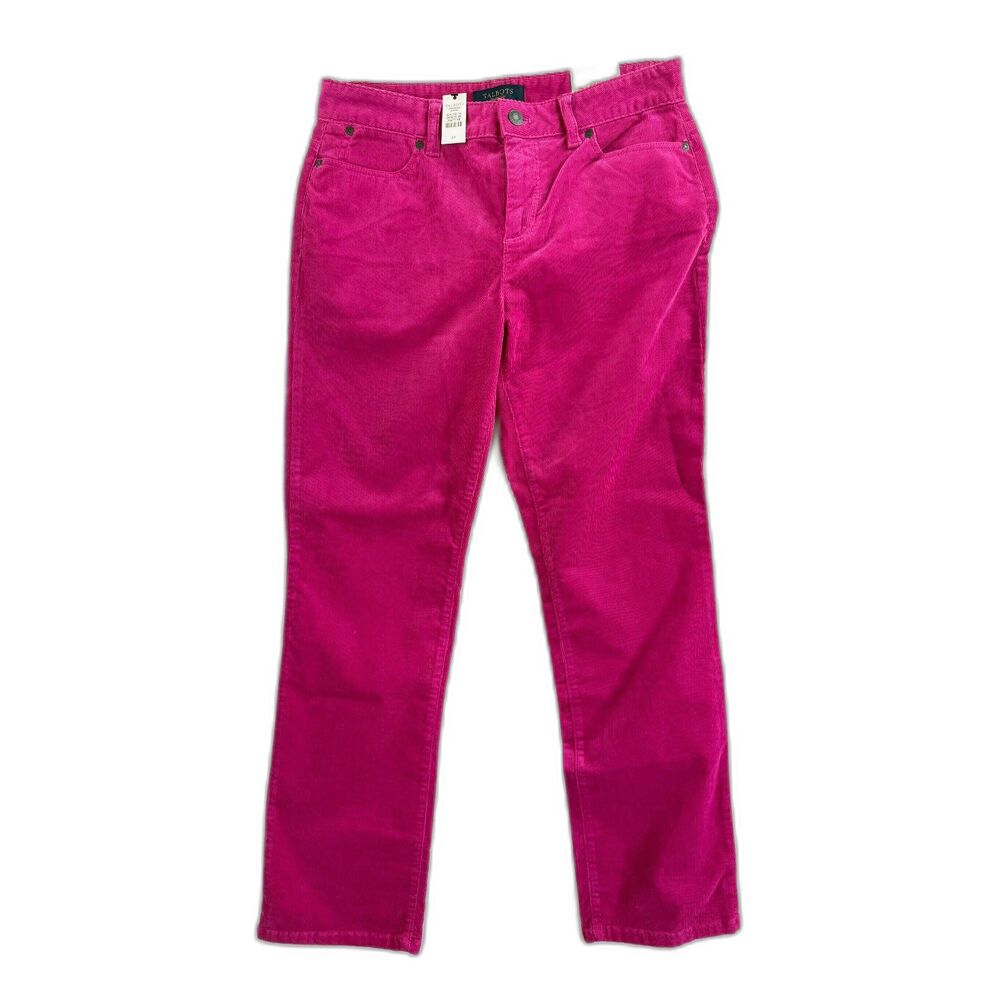 Talbots | NWT | Vivid Berry Bubblegum Barbie Pink Heritage Straight | Sz 8P / 29